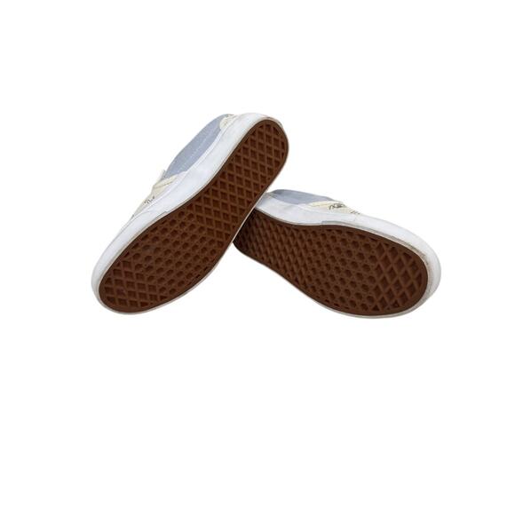 VANS Shoes Cupid Love Suede Classic Slip On White Blue Sneakers Size Women's 5 - Picture 3 of 4